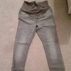H&M skinny maternity jeans(grey)